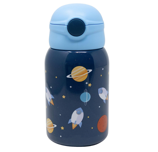 Thermos Bottle with Straw Lid