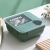 Square Bento Box with Sauce Box
