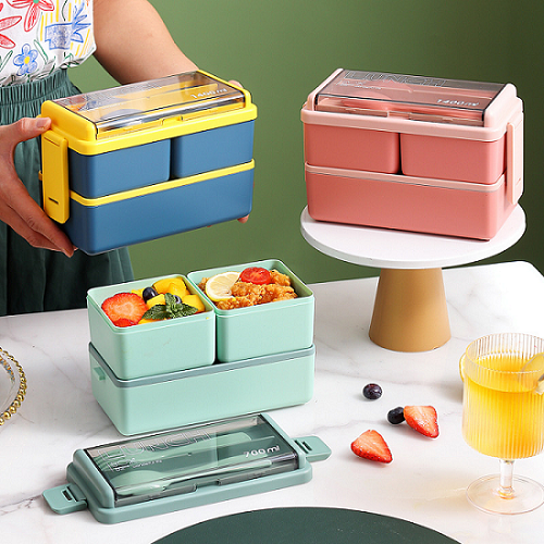 100% safe Double layered grid Sealed Lunch Box 1400ML