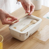 Wheat Straw Rectangular 2 Grids Lunch Box (850ML)