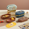 Cartoon European Double Layer Bento Box