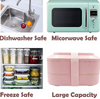 Unique Wheat Straw Lunch Box +Square Soup Cup Set
