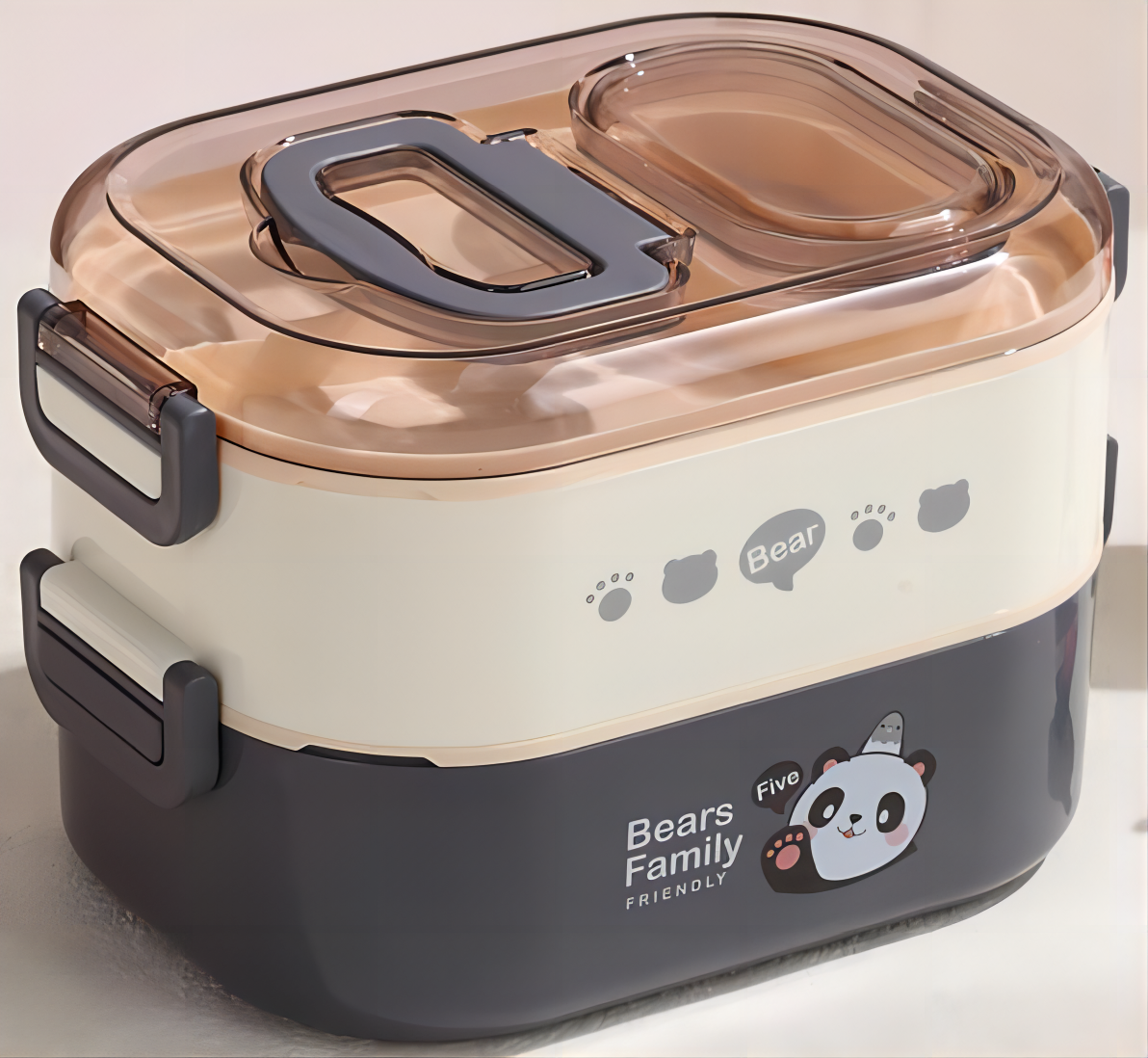 popular 2 Layer 304 stainless steel lunch box adult with sauce container