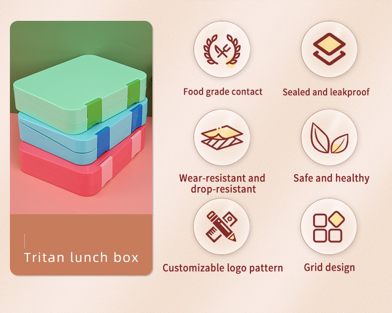 BPA Free Leak Proof 4 compartments bento lunch box