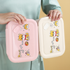 Cartoon Single layer with 3 compartment lunch box