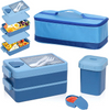2L High-value Double Layered Lunch Box+Soup Cup+Insulated Bag