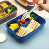 Contrast Color Single-layer 4 Grids 1.3L Lunch Box