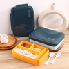Invisible Buckle 3 Compartments Lunch Box 1250ML