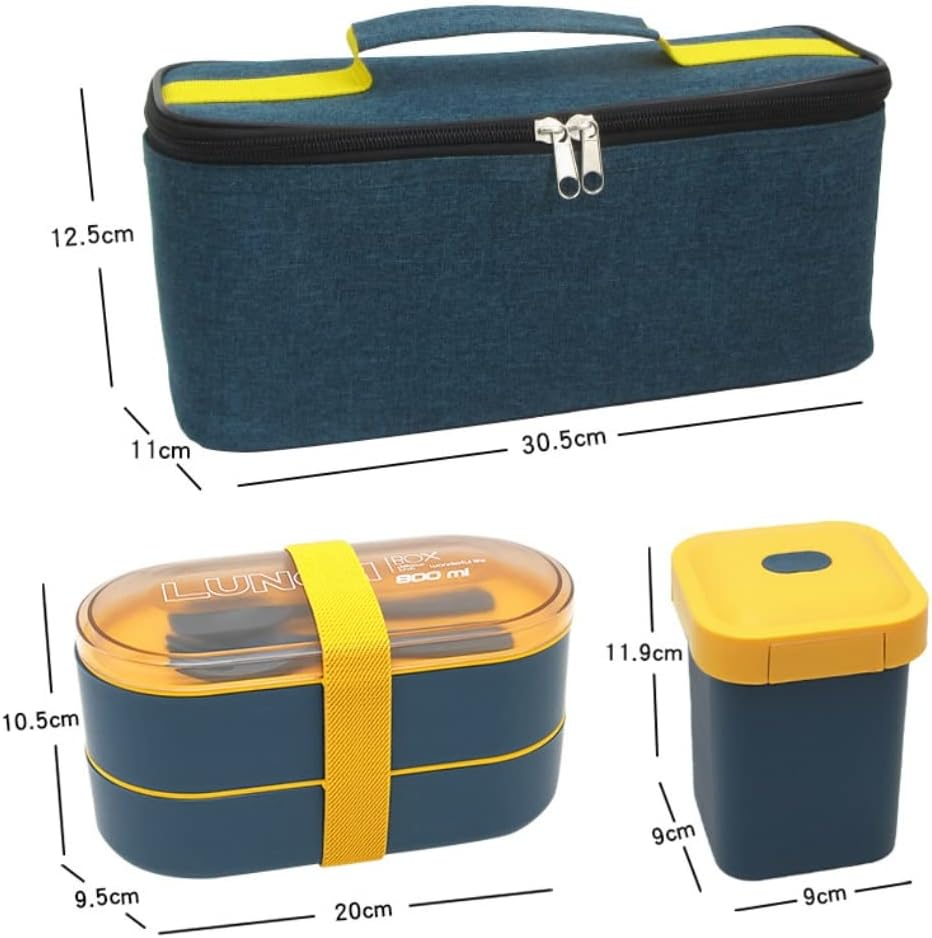 ideal Double layered Tie strap lunch box+Insulation bag