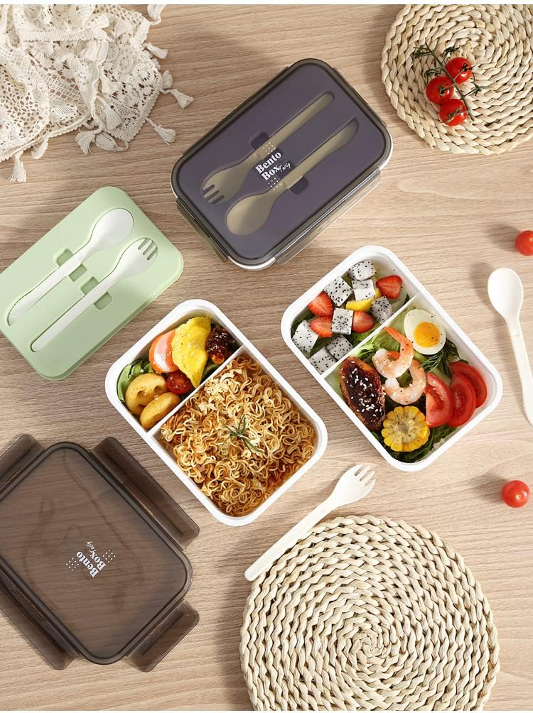 light 2-compartment lunch box for hiking, travel, camping