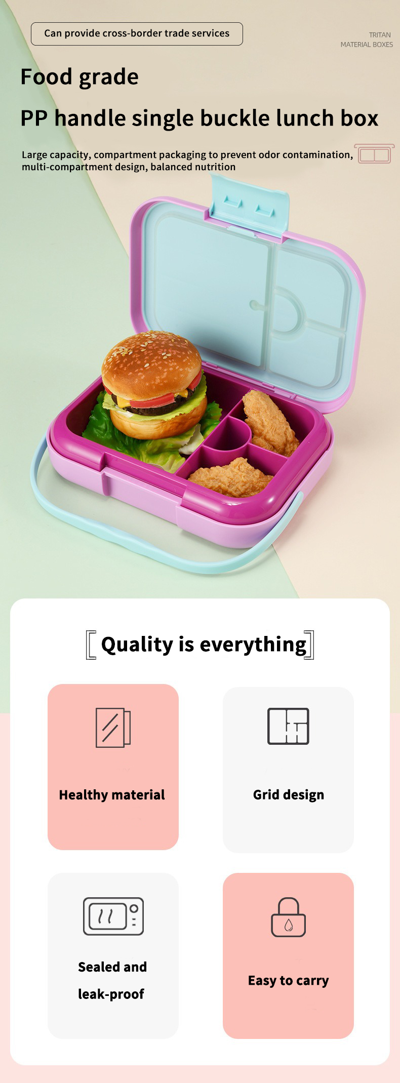 Food Safe Materials Insulated lunch box school