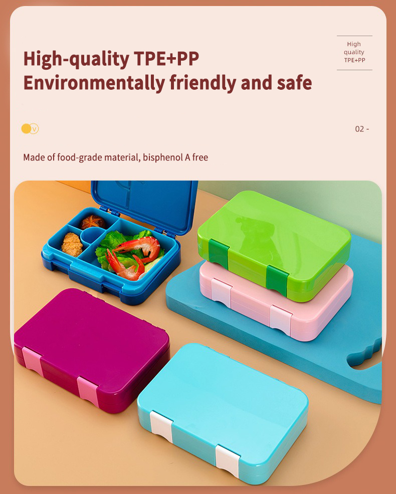 Environmental 4 compartments Lunch Box For Kids