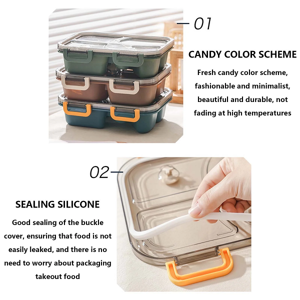 hot sale 4 compartments Lunch Box with tableware