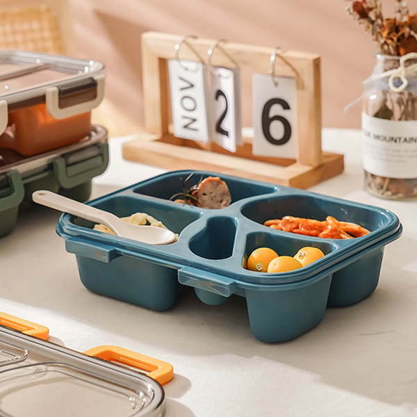 baby standard 4 compartments Lunch Box with tableware