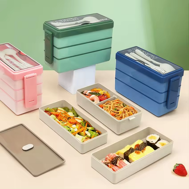 practical 3 layered 1500ML lunch box+insulated bag