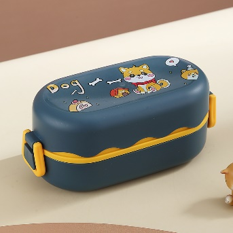 pretty cartoon European Double Layer Bento Box