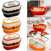 1.7L Antibacterial Double Layer Divided Lunch Box