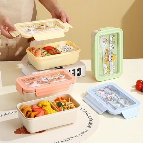 Cute Pet shaped 2 compartment Bento Box 