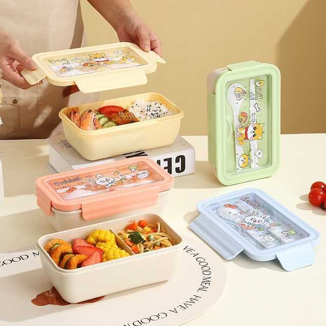 Cute Pet shaped 2 compartment Bento Box 