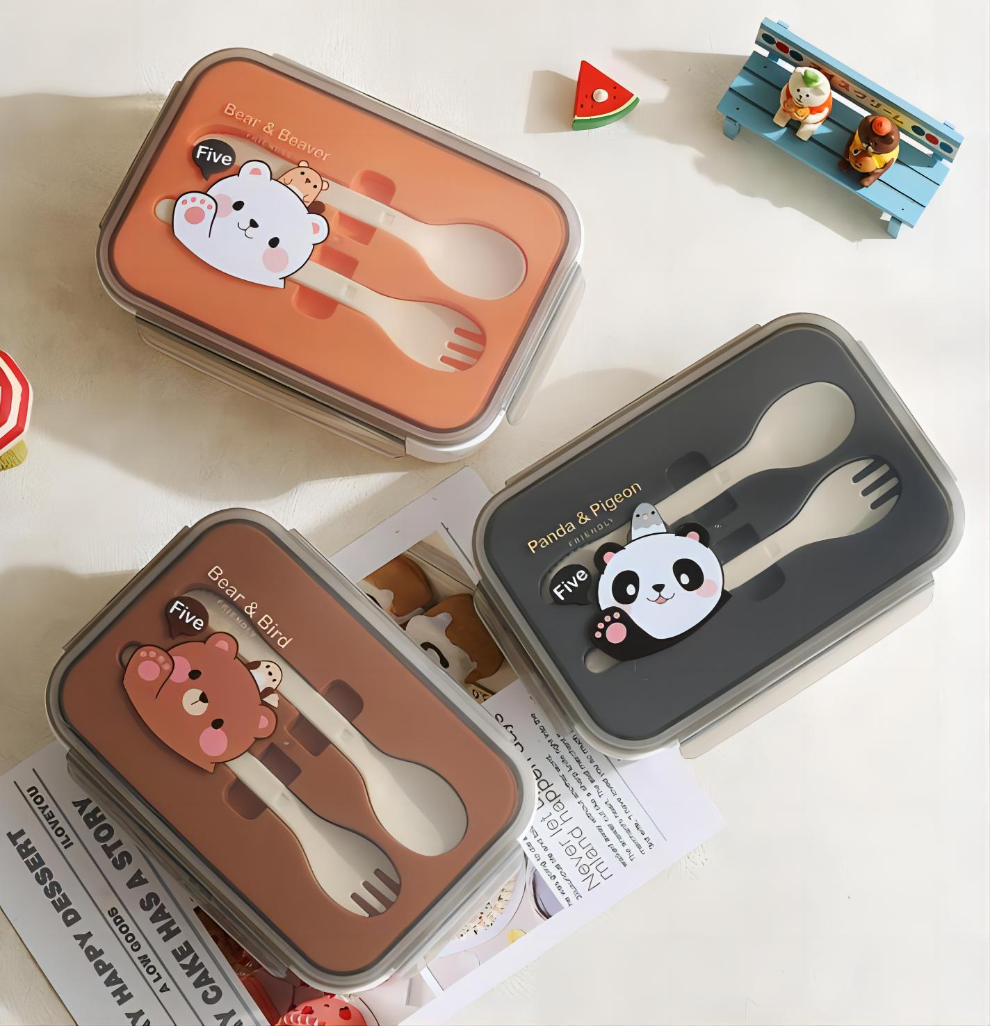 pretty 2 grids PP lunch box student