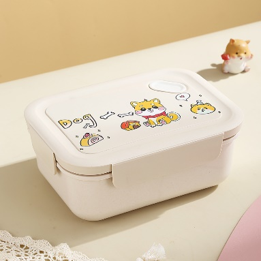 portable Cartoon single layer compartment lunch box