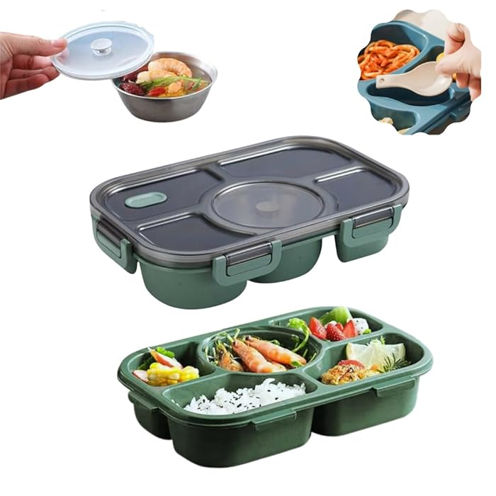 harmless lunch box 5 compartment with Soup Bowl