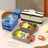 2L High-value Double Layered Lunch Box+Soup Cup+Insulated Bag