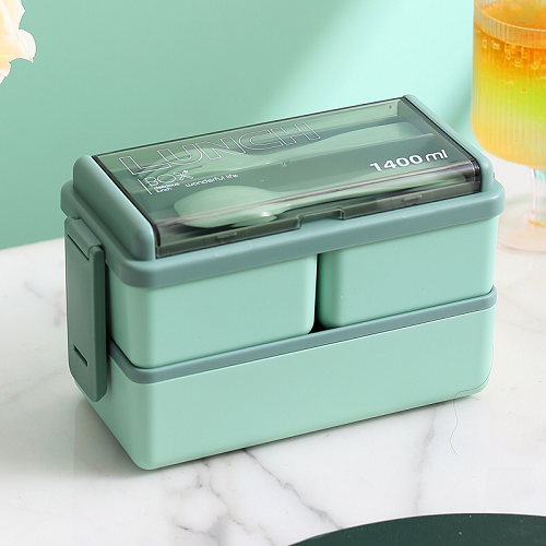 Afforable Double layered grid Sealed Lunch Box 1400ML