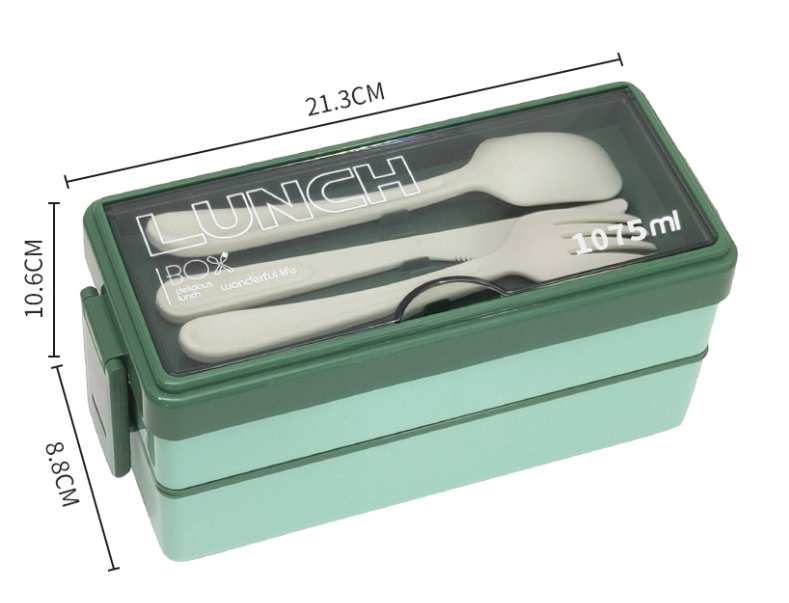 on-the-go Double layered 1075ML lunch box