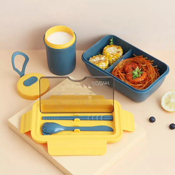 favourite Rectangle 2 compartment bento box 1.1L