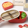 1.7L Antibacterial Double Layer Divided Lunch Box