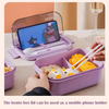  3 Compartments Lunch Box with Tableware
