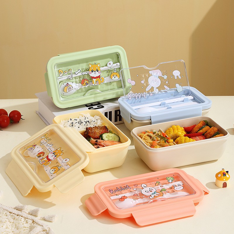 high-end Cute 2 compartment Bento Box