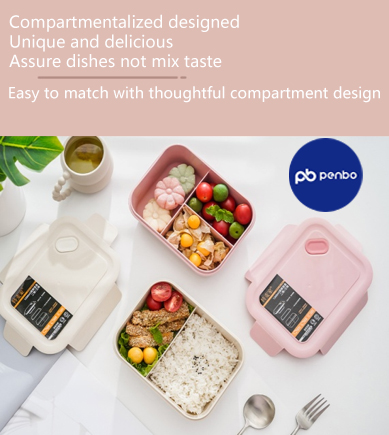 1.2L capacity Single layer lunch box (2&3 compartments) keep original taste