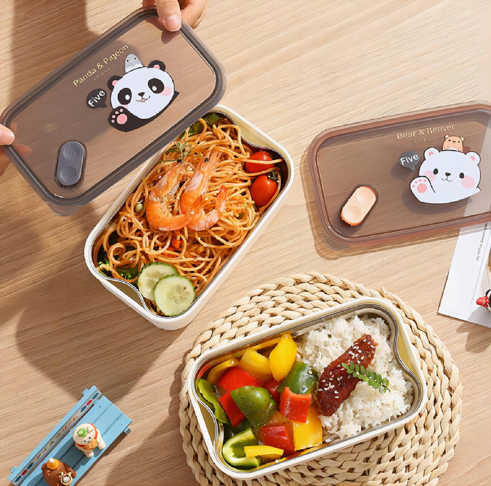 Kids favourite 304 Stainless Steel Lunch Box With Cutlery