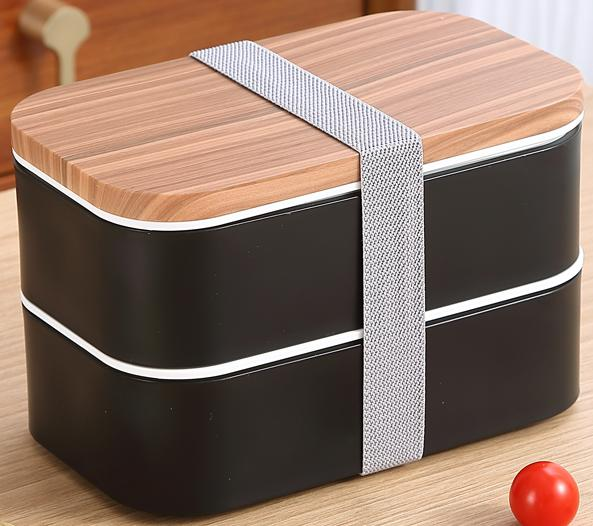 BPA free Portable 2 layer Portable lunch box 1600ml