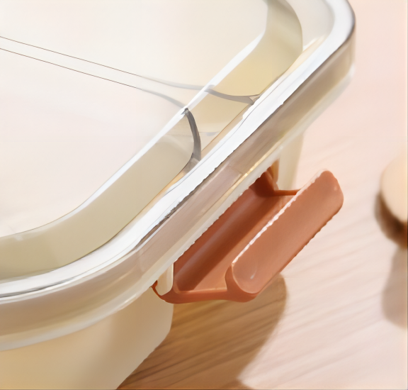 easy to open reverse buckle rectangular lunch box