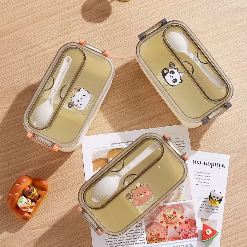 2 compartments rectangle lunch box 1200ml