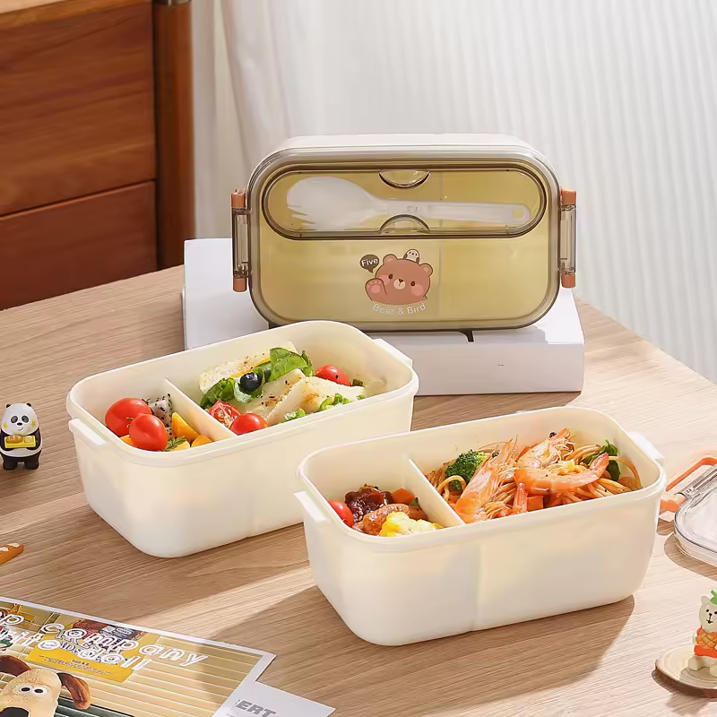 2 Compartment Lunch Box For Girls Boys Daily Use