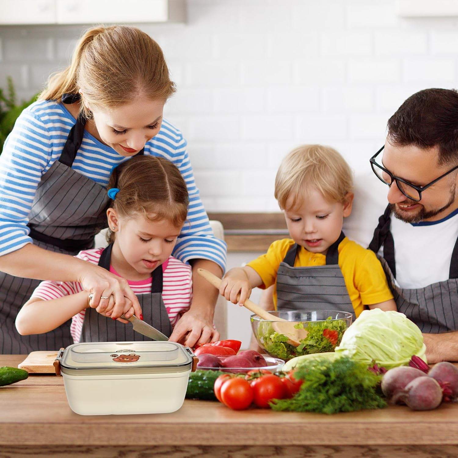 Kid's-Friendly 2 compartments Lunch Box