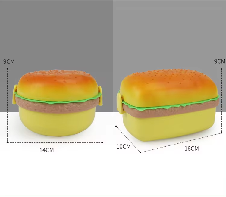 superb hamburger shape school kindergarten lunch box for kids