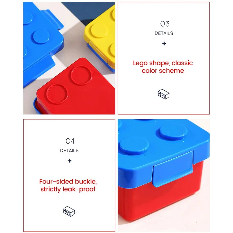 Leakproof Building Blocks lunch box school