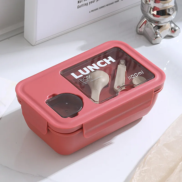 BPA free Japanese bento box with sauce box