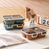 4 Compartments Lunch Box with Tableware