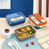Contrast Color Single-layer 4 Grids 1.3L Lunch Box