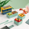 Healthy 1400ML Double Layered 4 Grids Lunch Box+Thermal Bag