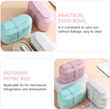 1350ML Wheat Straw Bento Box+Round Soup Cup+Storage Bag