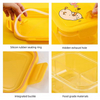cartoon pattern 3 grids Lunch Box