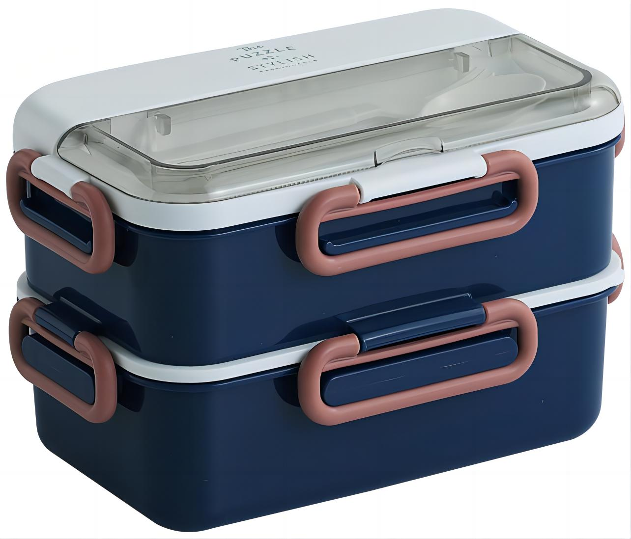 2 layer best Stainless steel lunch box for Worker