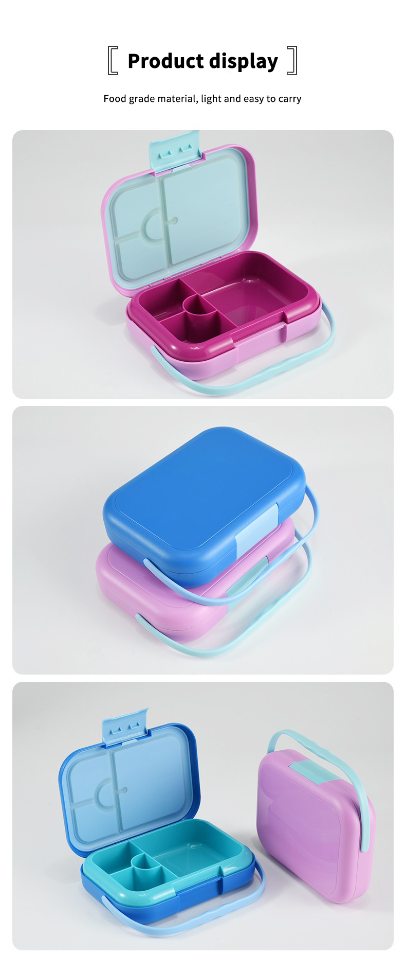 lightweight PP Lunch Box with handle